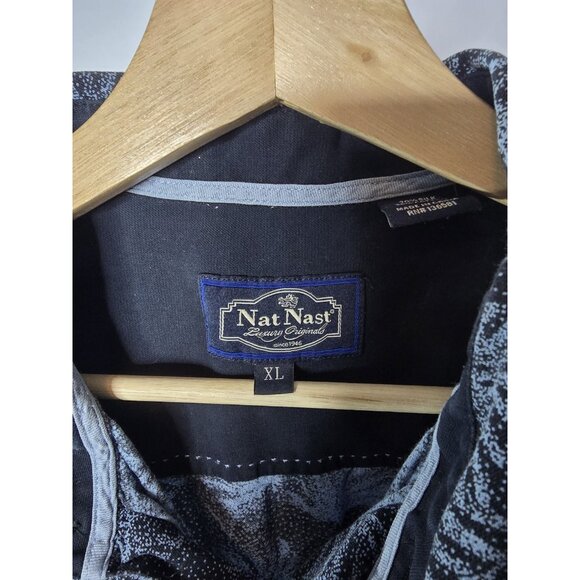 Nat Nast Men's Neat Traditional Fit Print Shirt Silk Blend Size XL - Picture 3 of 11